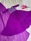 Pc 347 Embroidery Faux Georgette Gown With Dupatta Wholesale Clothing Suppliers In India